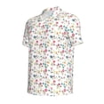 thumbnail image 2 of Balery Summer Floral Printed Men’s Short Sleeve Polo Shirt, Midweight Men's Shirt,Golf Polo shirts -3X-Large, 2 of 9