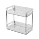 thumbnail image 3 of Estante de almacenamiento para baño, estante de ducha, contenedor de decoración, elegante bandeja para cosméticos y joyas. Blanco claro 2 capas., 3 of 9