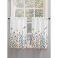 thumbnail image 5 of Wildflowers Bathroom Window Curtain, Farmhouse Country Dragonfly Butterfly Floral Light Filtering Coffee Kitchen Curtains, Bedroom Living Room Curtains 2 Panel 84"x54", 5 of 6