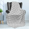 thumbnail image 4 of Geometric Soft Flannel Fleece Throw Blanket, Illustration of Squares and Stars Connected by Streaks Drawn by Hand, Cozy Plush for Indoor and Outdoor Use, 50" x 70", Dark Grey and White, by Ambesonne, 4 of 5