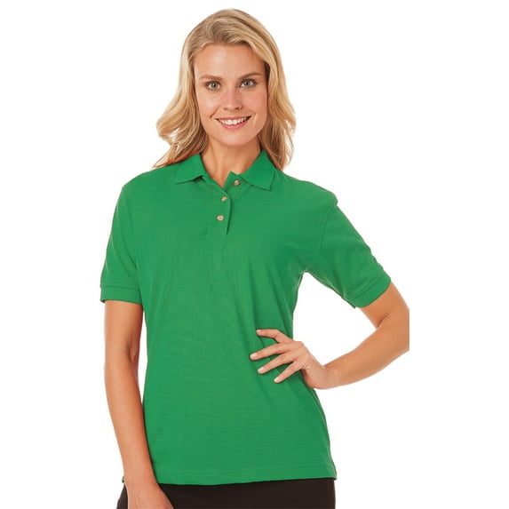 BlueGeneration Ladies Short Sleeve Superblend Pique - Kelly Extra Large Solid