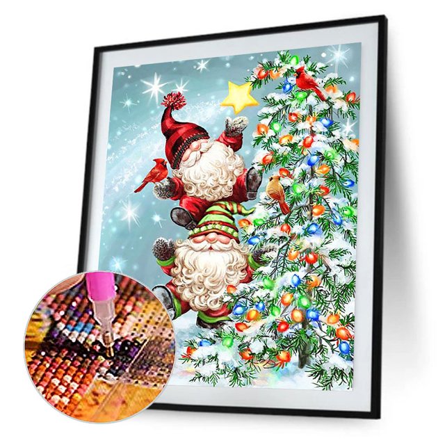 Cuadros Decorativos Kits de pintura de diamante 5D DIY Cuadro de mosaico de duende de taladro redondo completo (B4672) Tmvgtek embutido en tela