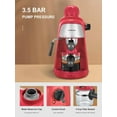 thumbnail image 4 of HAHDAXIA Espresso Machine, 3.5Bar Espresso and Cappuccino Machine with Preheating Function, 4 Cup Coffee Maker with Milk Frothing Function and Steam Wand (Red), 4 of 7
