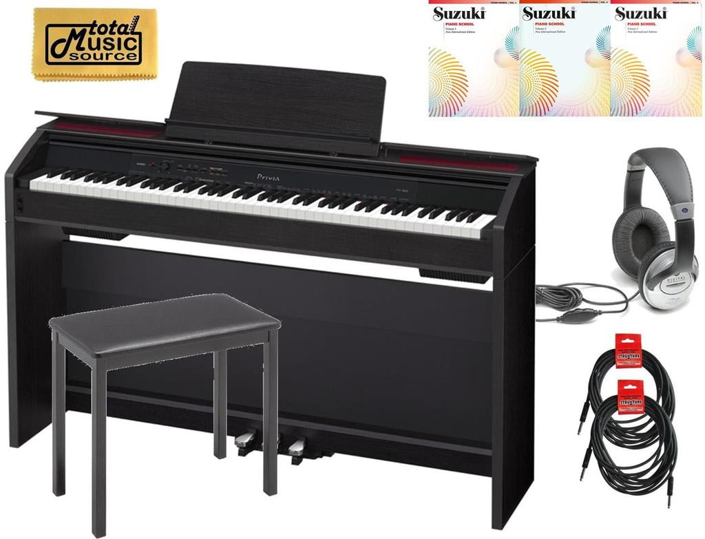 Casio Privia PX860 88Key Digital Piano Pro Bundle Black, PX860BK PRO