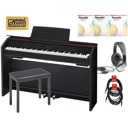 Casio Privia PX-860 88-Key Digital Piano Pro Bundle - Black, PX860BK PRO