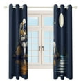 thumbnail image 3 of Blackout Curtains for Bedroom Funny Astronaut Full Room Darkening Grommet Curtains for Living Room,Thermal Insulated Ombre Drapes, 3 of 7