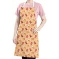 thumbnail image 5 of Orange Christmas Gingerbread Man Apron-Garden Aprons for Women with Pockets-Cotton Linen Waterproof Kitchen Cooking Gardening Aprons Adjustable for Kitchen,Cooking,BBQ and Salon 32"x27", 5 of 7