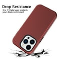 thumbnail image 4 of Dcase For  iPhone 14 Pro,Heavy Duty Shockproof Protection Three Layer Anti-fall Rugged Rubber Hard PC Case Cover,6.1 inch,Red, 4 of 6