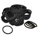 thumbnail image 1 of 100 gomas elásticas redondas para el pelo, sin metal, sujeción superior para todo tipo de cabello, duraderas y resistentes (negras), 1 of 6