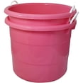 thumbnail image 3 of Homz Plastic 18 Gal Utility Storage Bucket Tub w/ Rope Handle, Pink (2 Pack), 3 of 9