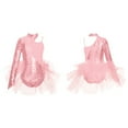 thumbnail image 3 of inlzdz Kids Girls Sequin Tulle Skirt Leotard for Ballet Tutu Dress Hip Hop Jazz Modern Dance Costume Pink 14, 3 of 6