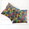 thumbnail image 2 of Geometric Throw Pillow Cushion Cover Pack of 2, Colorful Triangle Geometric Pyramid Forms Modern Patterns New Age Art Urban Home, Zippered Double-Side Digital Print, 4 Sizes, Multicolor, by Ambesonne, 2 of 6