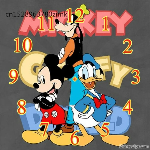 Disney DIY Diamond mosaic sale with clock Mickey 5d diamond painting Cross stitch clock Diamond embroidery full home decortion50x50cm square Gao Jinjia LED