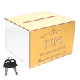 thumbnail image 4 of Acrylic Tip Collection Box With Lock Money Storage Container Suggestion Box Raffle Cash Box For Bartender Bars Restaurants, 4 of 8