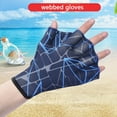 thumbnail image 4 of 2pcs Swimming Hand Fins Flippers Finger Webbed Gloves Paddle Water Sports Gloves Waterproof for Women Men (S), 4 of 7