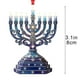 thumbnail image 2 of Ireezec Hanukkah Ornament with Star of Snowflake Design - Blue Enamel Metal Hanging Decor for Car Mirror Holiday Tree Window Display Jewish Festival of Lights Gift, 2 of 8