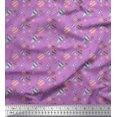 thumbnail image 1 of Soimoi Purple Rayon Fabric Baubles Christmas Fabric Prints By Yard 42 Inch Wide, 1 of 3