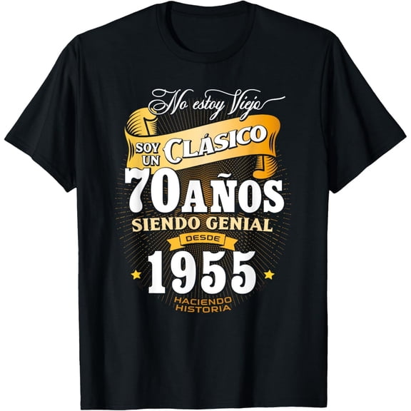 Velto 70th Birthday gift for Men in Spanish Regalo cumpleanos 70 T-Shirt All Size S-5XL