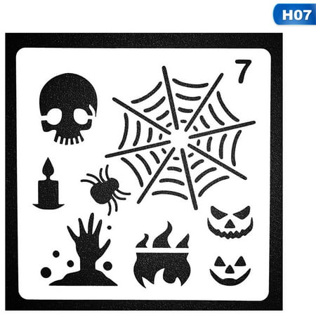 KABOER Halloween Painting Template Ruler Stencil Plastic Planner Stencils Journal\/Notebook\/Diary\/Scrapbook Diy Drawing Stencil