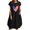 Black, variant on IROINNID Patriotic Dress For Women 4th of July July 24th Summer Cotton And Linen Print Casual With Pocket Loose Dress Round Neck Knee-Length Dress