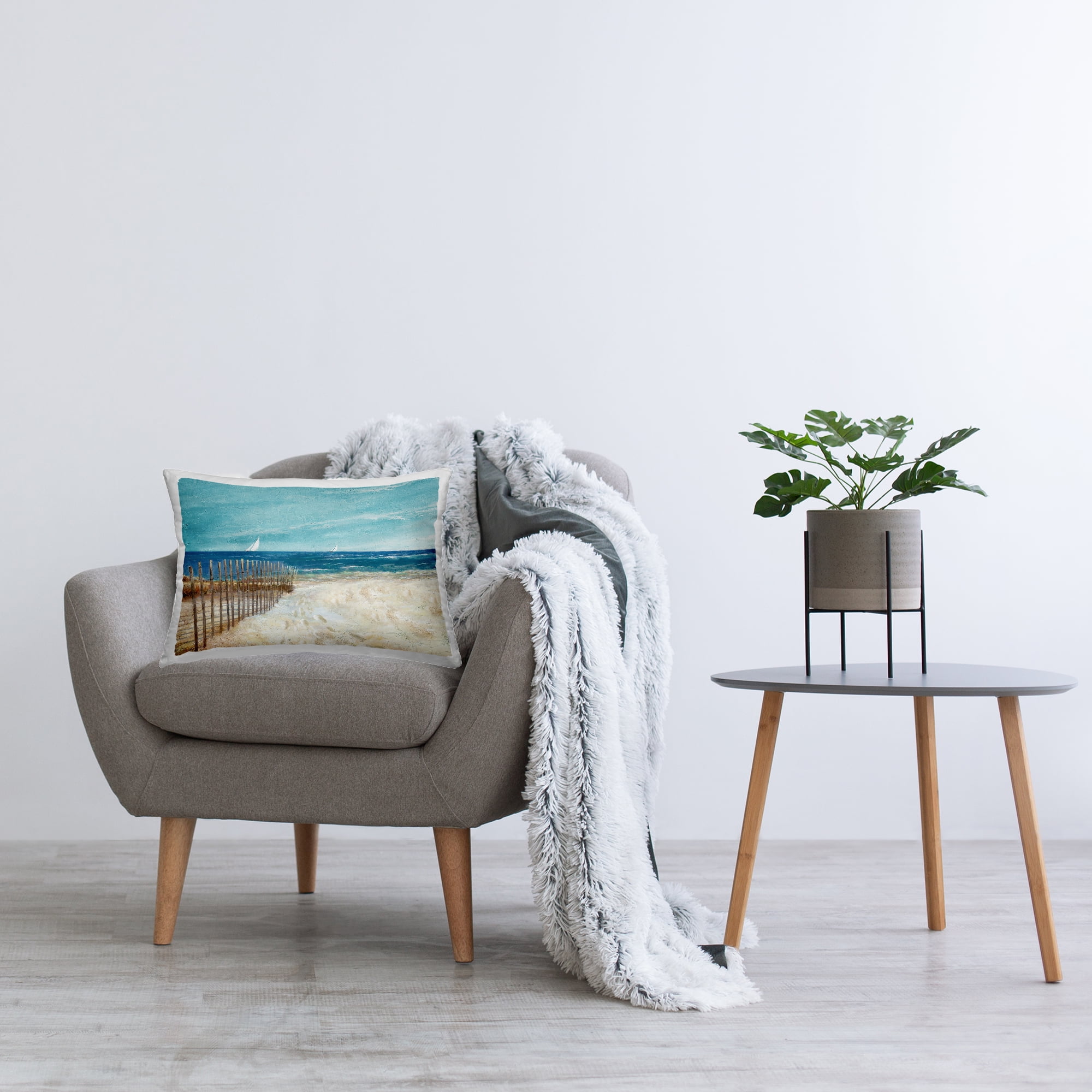 Stupell Industries Footprints by Sandy Fence Decorative Printed Throw Pillow Design by Ruane Manning.