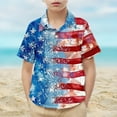thumbnail image 2 of ZACPNCV Boys USA T Shirt Kids Patriotic Flag July 4th T-Shirt Independence Day Clothes Multicolor 14-15 Years, 2 of 9