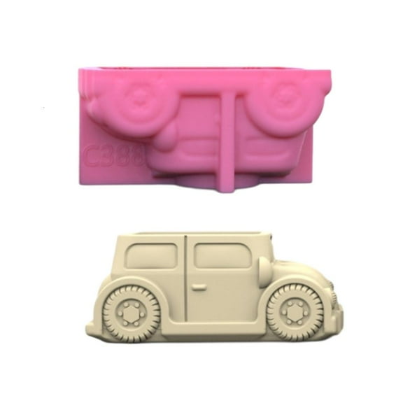Necvior Motorcar Concrete Silicone Pot Mold Succulent Flowerpot Clay Cement Plaster Molds DIY Home Garden Flower Pots Mould