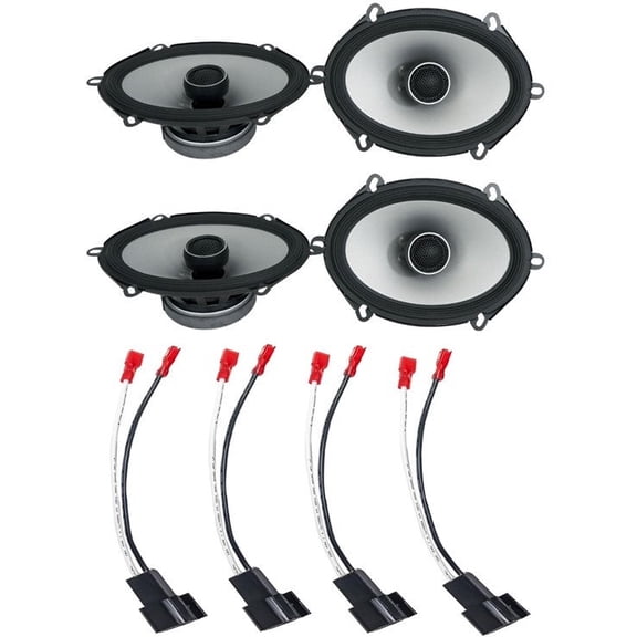 2 Alpine S2-S68 5x7" Rear & Front Factory Speaker Kit Fit 2004-2006 Ford F-150   Metra 72-5600 Speaker Harness