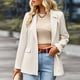 thumbnail image 1 of Chaqueta de traje de manga larga, chaqueta de traje con cuello vuelto para mujer, chaqueta de oficina con un solo botón, muy recomendable, 1 of 6