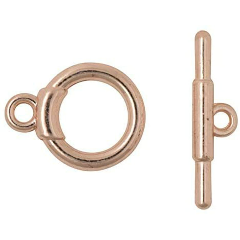 Mandala Crafts Toggle Clasp, T-Bar Closure from Metal for Jewelry Making in Bulk, Rose Gold, Bronze, Gunmetal, Silver, Gold Tone - 0.85 x 0.5 Inches
