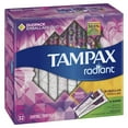 thumbnail image 4 of Tampax Radiant Regular and Super Absorbency Plastic Tampons, Unscented, 32 Ct, 4 of 10