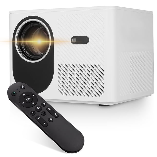 Mini proyector portátil para el hogar, proyector pequeño para teléfono, proyector de vídeo 1080 de alta definición con enchufe estadounidense