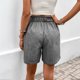 thumbnail image 4 of MKLEKYY Pantalones Cortos De Mujer Con Cintura Elástica Y Pierna Ancha Para Mujer, Pantalones Cortos De Trabajo Lisos Con Volantes Y Bolsillos, 4 of 4