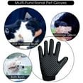 thumbnail image 6 of Upgrade Version Pet Grooming Glove - Gentle Deshedding Brush Glove - Efficient Pet Hair Remover Mitt - Enhanced Five Finger Design - Perfect for Dog & Cat with Long & Short Fur - 1 Pair (Black), 6 of 8