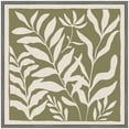 thumbnail image 5 of Kate and Laurel Sylvie Modern Minimalist Botanical Green and Neutral Linen Framed Canvas Wall Art by The Creative Bunch Studio 30 x 30 Grey, Modern, Abstract, Nature Art for Wall Decor, Living Room, 5 of 8