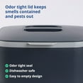 thumbnail image 4 of BLUE GINKGO Kitchen Compost Bin | Indoor Countertop Food Waste Bin with Handles | Dark Gray (1.32 gal), 4 of 7