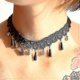 thumbnail image 4 of Collar de encaje negro, collar gótico de vampiro, joyería de estilo victoriano --- Código de producto 49558, 4 of 5