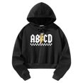 thumbnail image 2 of Sudadera con capucha para mujer, sudadera con capucha, ajuste holgado, ropa deportiva con estampado de letras simples, color negro XL, 2 of 8