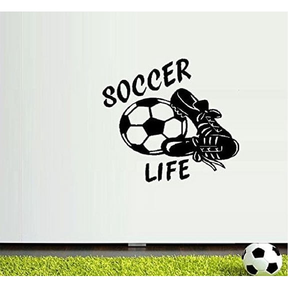 Decal ~ SOCCER Life # 1~ WALL DECAL, HOME DECOR 13" X 13"
