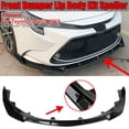 thumbnail image 6 of 3PCS Set Front Bumper Lip For Toyota Corolla LE XLE Sedan 2020-2023 Front Spoiler Air Dam Chin Front Splitter Lower Protector Front Lip Body Kit Spoiler Glossy Black, 6 of 9