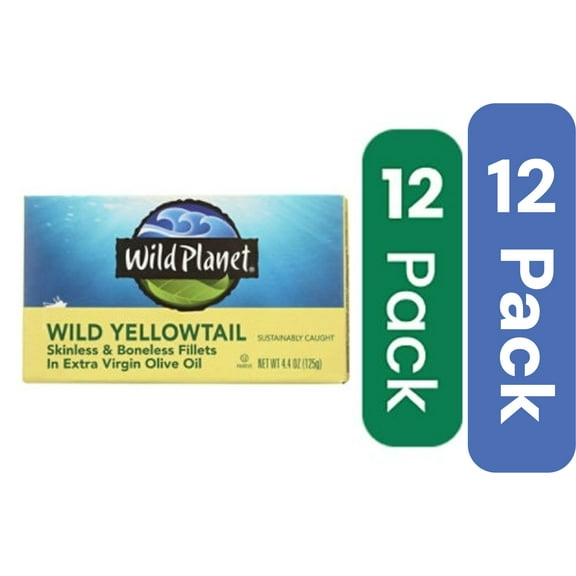 Wild Planet Yellowtail Wild Fillet in EVOO 4.375 oz (Pack of 12)