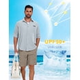 thumbnail image 2 of Little Donkey Andy Men's UPF 50 UV Protection Shirt, Breathable Long Sleeve Fishing Hiking Shirts, Quick Dry Gray Dawn L, 2 of 7