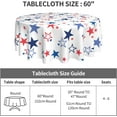 thumbnail image 2 of American Patriotic Red Blue Star Tablecloth Round 60 Inch Memorial Day 4th of July Print Decorative Table Cloth with Dust-Proof Wrinkle Resistant Decor for Home Kitchen Dining Room Outdoor Patio, 2 of 6