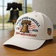 thumbnail image 3 of 1 Pcs 250th Anniversary Hat, Eagle & Liberty – United States 250th Anniversary Hat, Patriotic Cap (White), 3 of 3