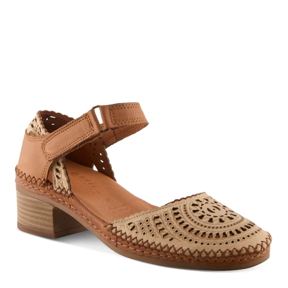 Spring Step Eveline Women’s Leather Sandal with Laser-cut Design & Comfort