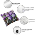 thumbnail image 6 of nygtbtfer 2Pcs Spring Pillow Covers Hydrangeas Flower Spring Pillow Cases for Home Bed Holiday Farmhouse Outdoor Decoration Floral Purple Throw Pillow Cases for Sofa Couch Cushion White, 6 of 7
