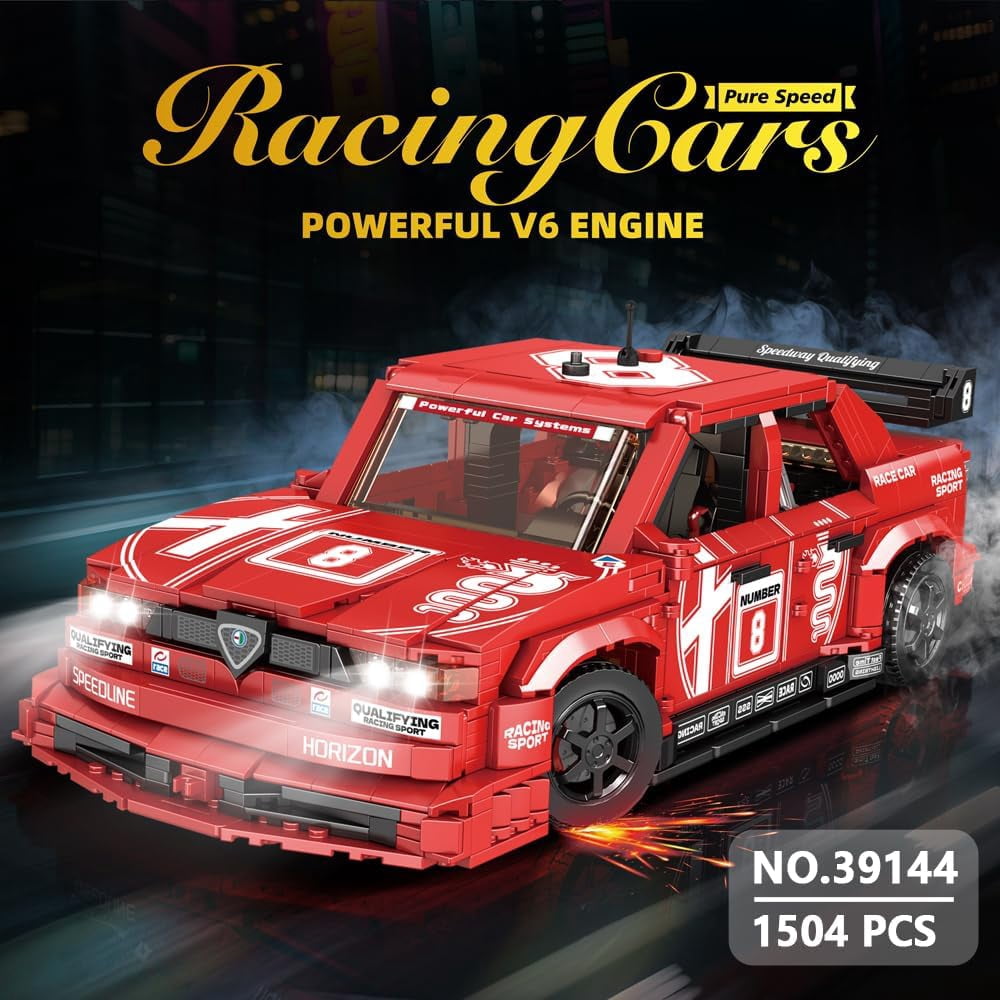 Racing Car Model Building Kit Collectible Display Toy for Adults for Car Enthusiasts and Supercar Fans