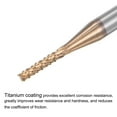 thumbnail image 3 of Uxcell 1/8" Shank 1.4mm x 8mm Titanium Coated Carbide End Mill CNC Router Bits 4 Pack, 3 of 6