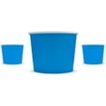 Count Blue Disposable Ice Cream Bowls 12 oz Paper Ice Cream Cups