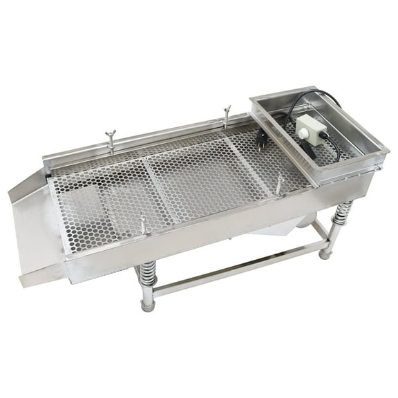 JG30-75 Linear Screen Linear Vibrating Screen Stainless Steel Sifter Shaker Screen Machine with 10mm Screen Mesh 110V
